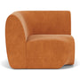 Paula 1 Seater Left Corner Modular Sofa - Danny Amber Textured Weave