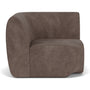 Paula 1 Seater Left Corner Modular Sofa - Aulla Cacao Textured Weave