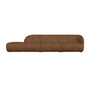 Paula 3 Seater Modular Left Chaise Sofa - Aulla Cacao Textured Weave