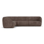 Paula 5 Seater Modular Left Corner Sofa - Aulla Cacao Textured Weave
