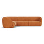 Paula 5 Seater Modular Left Corner Sofa - Danny Amber Textured Weave
