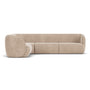 Paula 5 Seater Modular Left Corner Sofa - Danny Cream Textured Weave