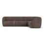 Paula 5 Seater Modular Right Corner Sofa - Aulla Cacao Textured Weave