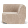 Paula 1 Seater Right Corner Modular Sofa - Danny Cream Textured Weave
