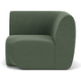 Paula 1 Seater Right Corner Modular Sofa - Cura Dark Green Weave