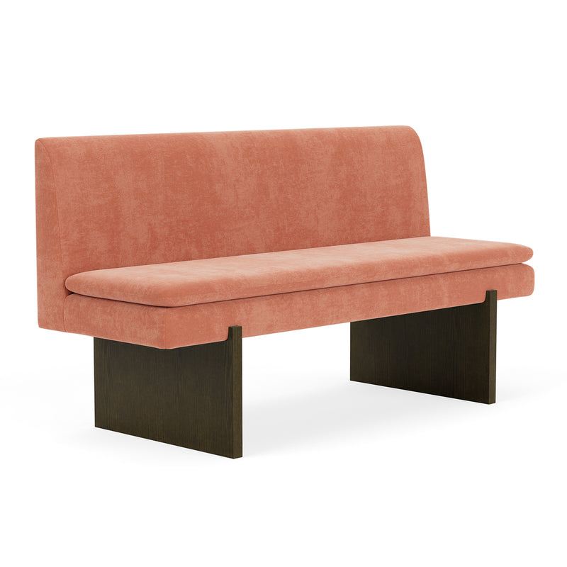 Danny Dusty Rose Textured Weave / Dark Walnut