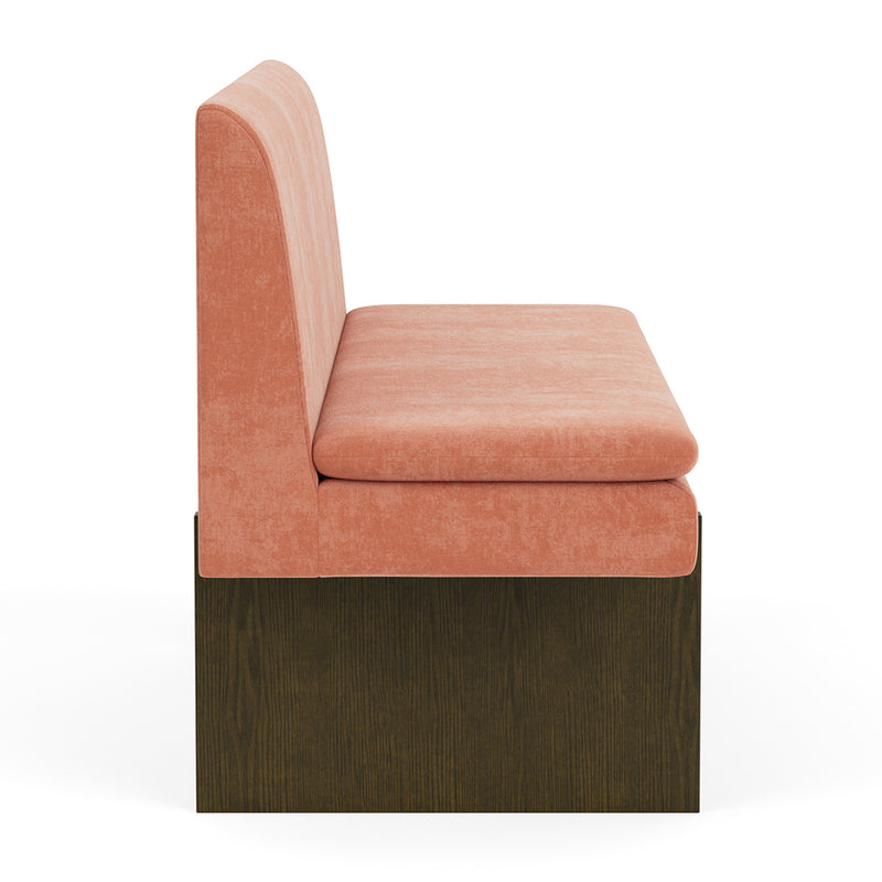 Danny Dusty Rose Textured Weave / Dark Walnut