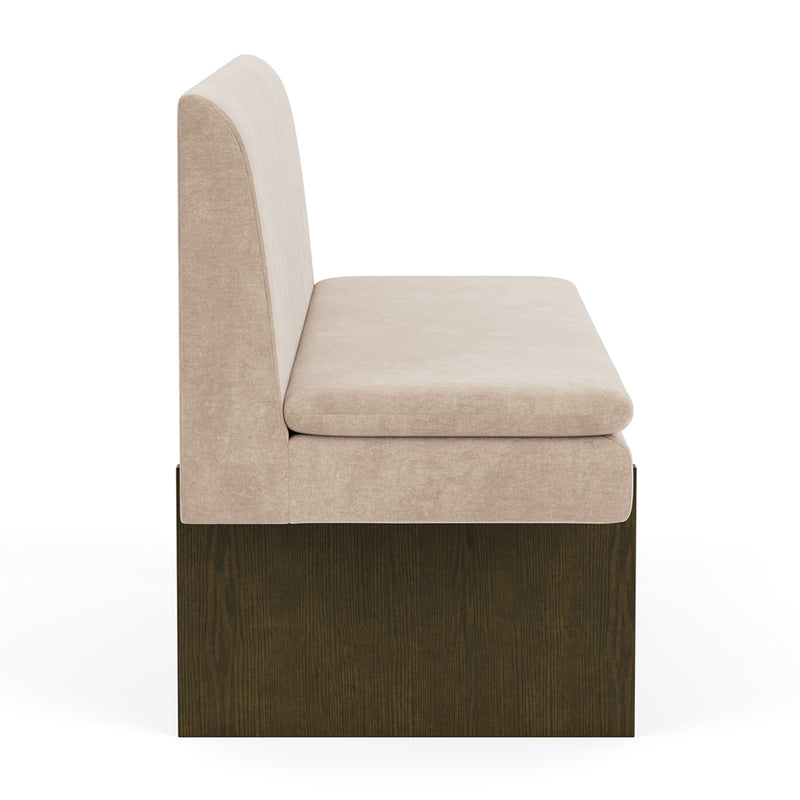 Danny Cream Textured Weave / Dark Walnut
