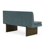 Forest Dust Blue Fabric / Dark Walnut