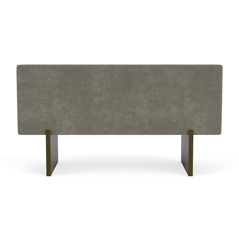 Planet Grey Green Fabric / Dark Walnut