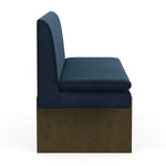 Lux Navy Velvet / Dark Walnut