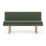 Umi Oak Dining Sofa - Cura Dark Green Weave / Oak