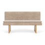 Umi Oak Dining Sofa - Danny Cream Textured Weave / Oak