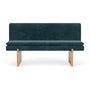 Umi Oak Dining Sofa - Danny Dust Blue Textured Weave / Oak