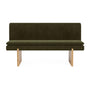 Umi Oak Dining Sofa - Olive Moss / Oak