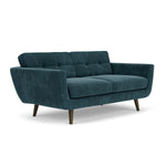 Danny Dust Blue Textured Weave / Dark Walnut