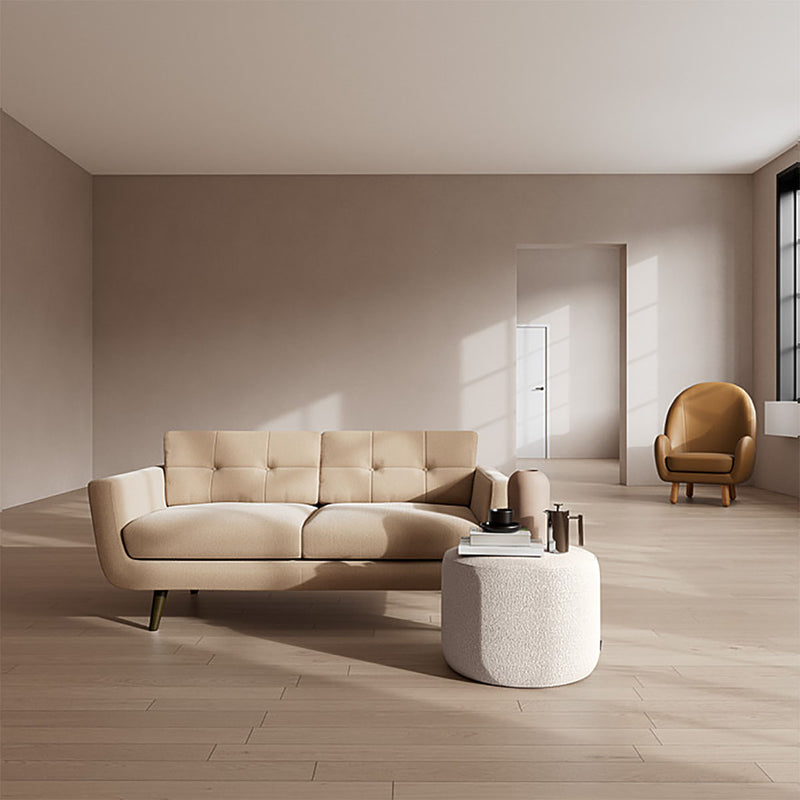 Form Cream Fabric / Dark Walnut