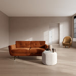 Moss Rust Fabric / Dark Walnut