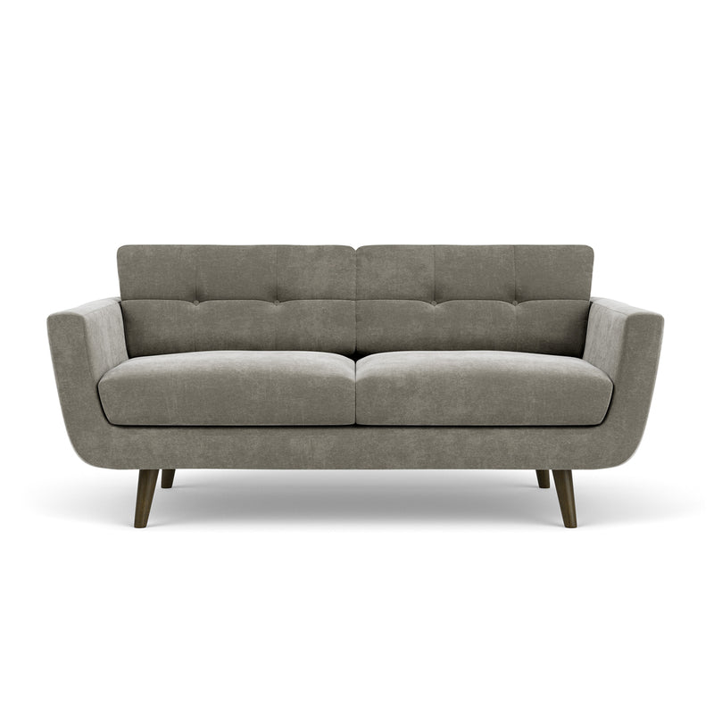 Planet Grey Green Fabric / Dark Walnut