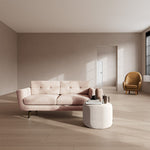 Vega Cream Textured Weave / Dark Walnut