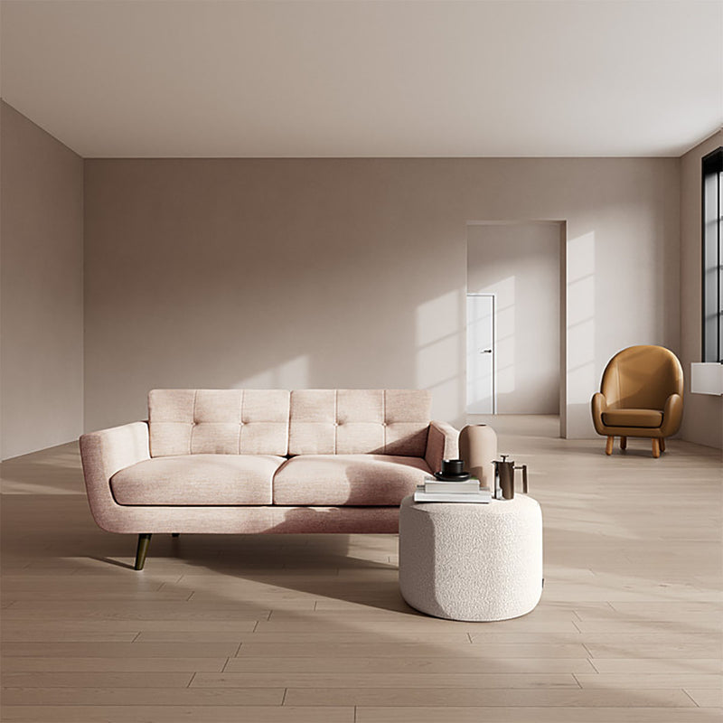 Vega Cream Textured Weave / Dark Walnut