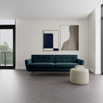 Danny Dust Blue Textured Weave / Dark Walnut