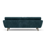 Danny Dust Blue Textured Weave / Dark Walnut