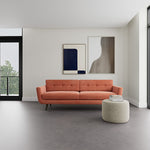 Danny Dusty Rose Textured Weave / Dark Walnut