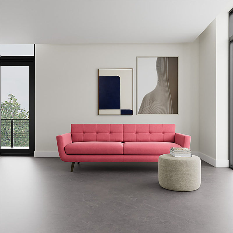 Firenze Bubblegum Fabric / Dark Walnut