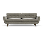 Planet Grey Green Fabric / Dark Walnut