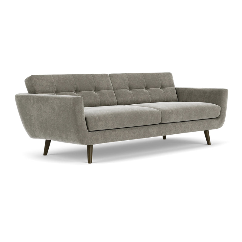 Planet Grey Green Fabric / Dark Walnut