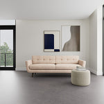 Vega Cream Textured Weave / Dark Walnut