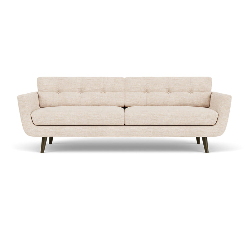 Vega Cream Textured Weave / Dark Walnut