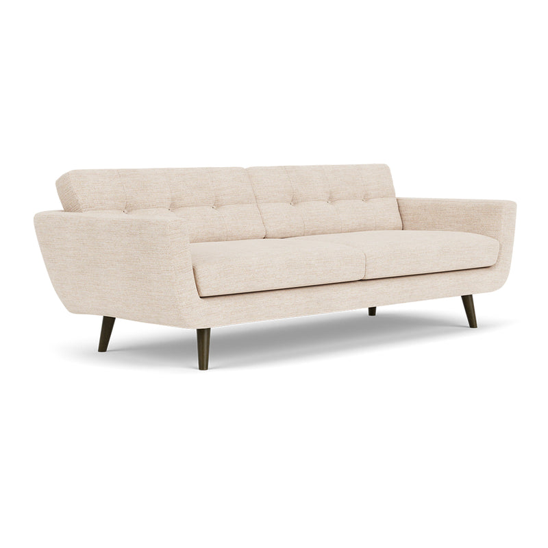 Vega Cream Textured Weave / Dark Walnut