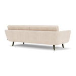 Vega Cream Textured Weave / Dark Walnut