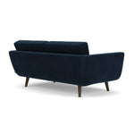 Lux Navy Velvet / Dark Walnut