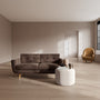 Vera 2 Seater Sofa - Aulla Cacao Textured Weave / Oak