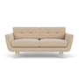 Vera 2 Seater Sofa - Form Cream Fabric / Oak
