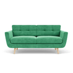 Moss Grass Green Fabric / Oak