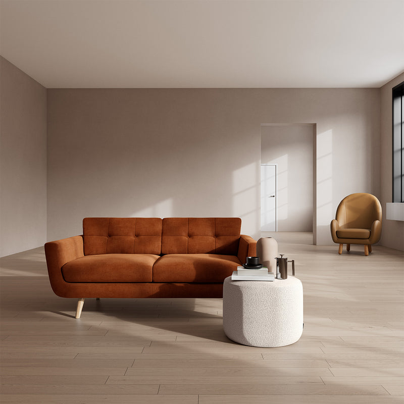 Moss Rust Fabric / Oak