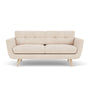 Vera 2 Seater Sofa - Vega Cream Textured Weave / Oak
