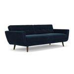 Lux Navy Velvet / Dark Walnut