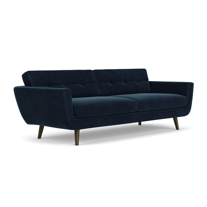 Lux Navy Velvet / Dark Walnut