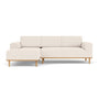 Vilmar Left Chaise Sofa - Maya Cream Boucle / Oak