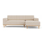 Vilmar Right Chaise Sofa - Pasha Dune Boucle / Oak
