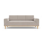 Vilmar 3 Seater Sofa - Agnes Brown Textured Weave / Oak
