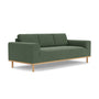 Vilmar 3 Seater Sofa - Cura Dark Green Weave / Oak