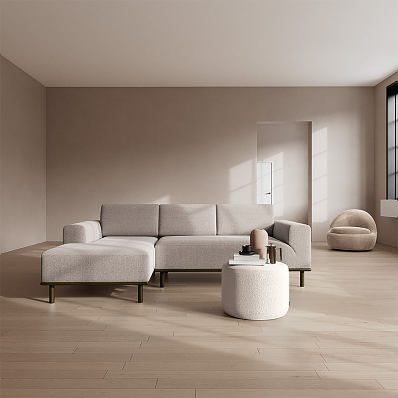 Agnes Brown Textured Weave / Dark Walnut