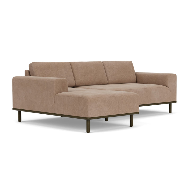 Aulla Caramel Textured Weave / Dark Walnut