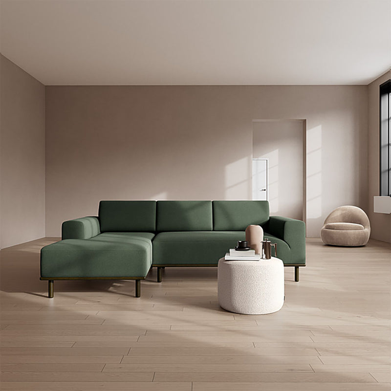 Cura Dark Green Weave / Dark Walnut